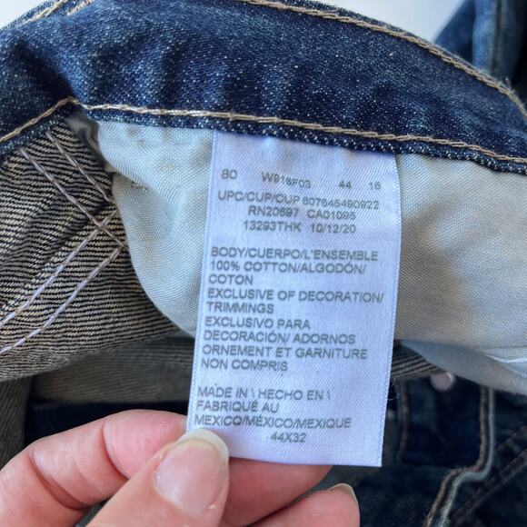 Dickies Straight Leg Blue Mens Jeans Size 44x32 Dark Wash Denim Western Work - Picture 9 of 10